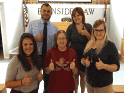 "Thumbs up" with Burnside Law happy client